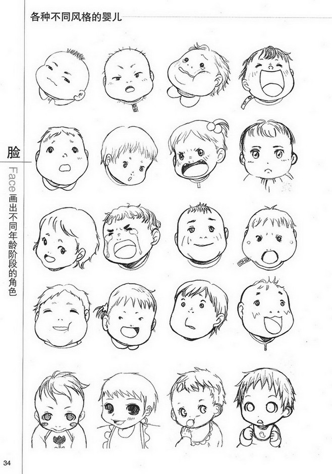 漫画步骤图 如何绘制小孩的生动表情